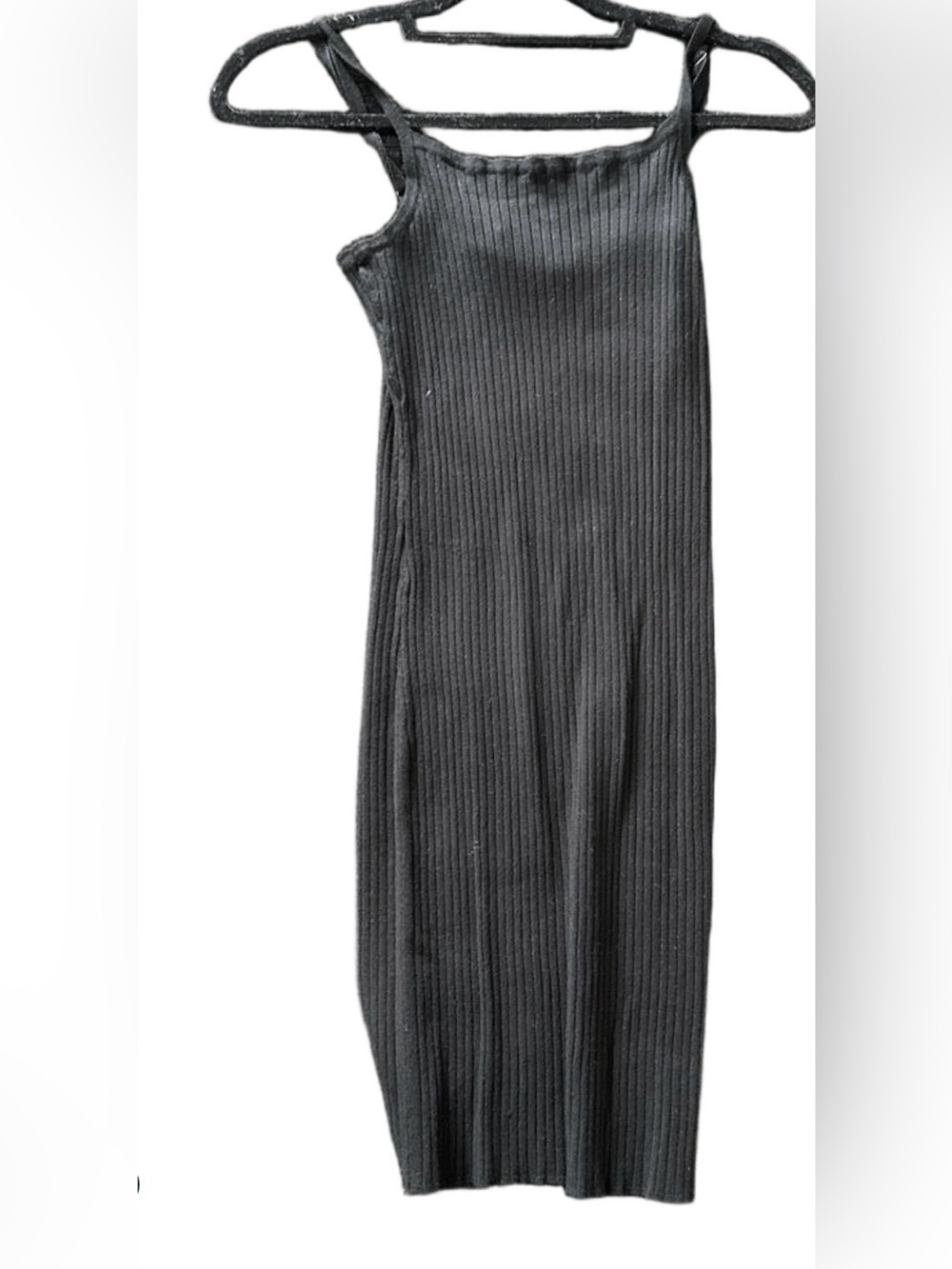 House of Harlow Black Ribbed Tank Dress